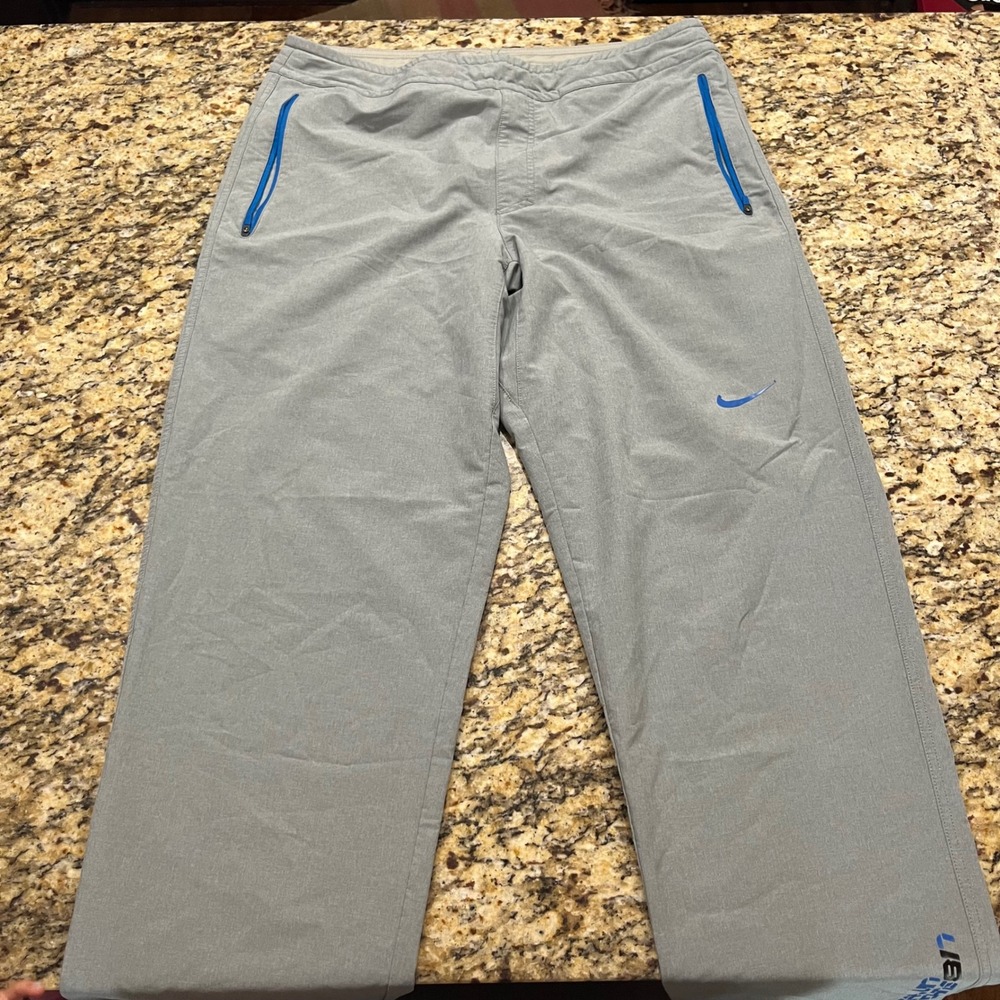 Nike Calvin Johnson CJ81 Training Pants‎ Mens Large Grey Blue Athletic Sweats